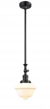  206-BK-G531 - Oxford - 1 Light - 7 inch - Matte Black - Stem Hung - Mini Pendant