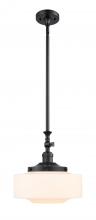  206-BK-G691-12 - Bridgeton - 1 Light - 12 inch - Matte Black - Stem Hung - Mini Pendant