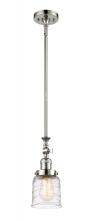  206-PN-G513 - Bell - 1 Light - 5 inch - Polished Nickel - Stem Hung - Mini Pendant