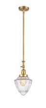  206-SG-G664-7 - Bullet - 1 Light - 7 inch - Satin Gold - Stem Hung - Mini Pendant