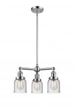  207-PC-G54 - Bell - 3 Light - 19 inch - Polished Chrome - Stem Hung - Chandelier