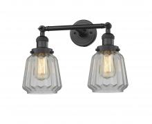  208-BK-G142 - Chatham - 2 Light - 16 inch - Matte Black - Bath Vanity Light