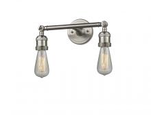  208-SN - Bare Bulb - 2 Light - 11 inch - Brushed Satin Nickel - Bath Vanity Light