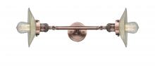  208L-AC-G2 - Halophane - 2 Light - 9 inch - Antique Copper - Bath Vanity Light