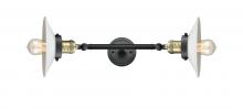  208L-BAB-G1-LED - Halophane - 2 Light - 9 inch - Black Antique Brass - Bath Vanity Light