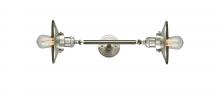  208L-SN-M2 - Railroad - 2 Light - 8 inch - Brushed Satin Nickel - Bath Vanity Light