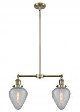  209-AB-G165 - Geneseo - 2 Light - 21 inch - Antique Brass - Stem Hung - Island Light