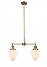  209-BB-G661-7 - Bullet - 2 Light - 24 inch - Brushed Brass - Stem Hung - Island Light