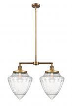  209-BB-G664-12 - Bullet - 2 Light - 24 inch - Brushed Brass - Stem Hung - Island Light