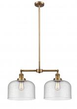  209-BB-G74-L - Bell - 2 Light - 21 inch - Brushed Brass - Stem Hung - Island Light