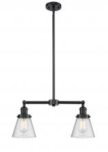  209-OB-G64 - Cone - 2 Light - 21 inch - Oil Rubbed Bronze - Stem Hung - Island Light