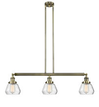  213-AB-G172 - Fulton - 3 Light - 39 inch - Antique Brass - Stem Hung - Island Light