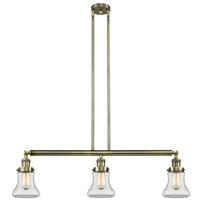  213-AB-G192 - Bellmont - 3 Light - 39 inch - Antique Brass - Stem Hung - Island Light