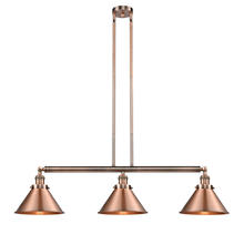  213-AC-M10-AC - Briarcliff - 3 Light - 43 inch - Antique Copper - Stem Hung - Island Light