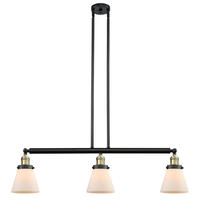  213-BAB-G61 - Cone - 3 Light - 39 inch - Black Antique Brass - Stem Hung - Island Light