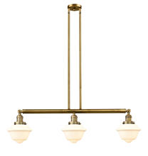  213-BB-G531 - Oxford - 3 Light - 40 inch - Brushed Brass - Stem Hung - Island Light