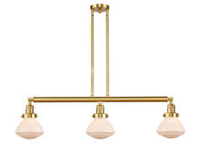  213-SG-G321 - Olean - 3 Light - 39 inch - Satin Gold - Stem Hung - Island Light