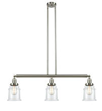  213-SN-G182 - Canton - 3 Light - 39 inch - Brushed Satin Nickel - Stem Hung - Island Light