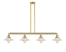  214-SG-G1 - Halophane - 4 Light - 53 inch - Satin Gold - Stem Hung - Island Light