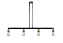  214-BAB - Bare Bulb - 4 Light - 48 inch - Black Antique Brass - Stem Hung - Island Light