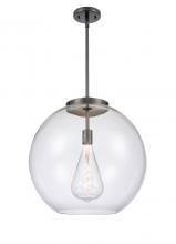  221-1S-BK-G122-18 - Athens - 1 Light - 18 inch - Matte Black - Cord hung - Pendant