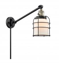  237-BAB-G51-CE - Bell Cage - 1 Light - 8 inch - Black Antique Brass - Swing Arm