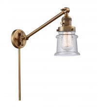  237-BB-G184S - Canton - 1 Light - 8 inch - Brushed Brass - Swing Arm