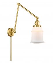  238-SG-G181 - Canton - 1 Light - 6 inch - Satin Gold - Swing Arm