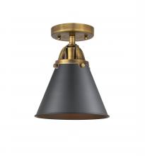  288-1C-BB-M13-BK - Appalachian - 1 Light - 8 inch - Brushed Brass - Semi-Flush Mount