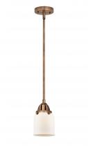  288-1S-AC-G51 - Bell - 1 Light - 5 inch - Antique Copper - Cord hung - Mini Pendant