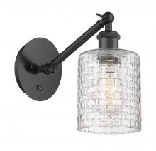  317-1W-BK-G112C-5CL - Cobbleskill - 1 Light - 5 inch - Matte Black - Sconce