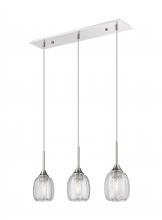  323-3I-PN-G323-5CL - Berkshire - 3 Light - 27 inch - Polished Nickel - Cord Hung - Island Light