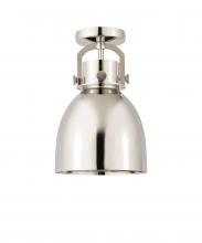  410-1F-PN-M412-8PN - Newton Bell - 1 Light - 8 inch - Polished Nickel - Flush Mount