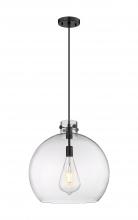  410-1PL-BK-G410-18CL - Newton Sphere - 1 Light - 18 inch - Matte Black - Cord hung - Pendant