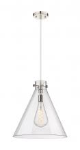  410-1PL-PN-G411-18CL - Newton Cone - 1 Light - 18 inch - Polished Nickel - Cord hung - Pendant