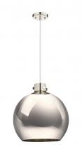  410-1PL-PN-M410-18PN - Newton Sphere - 1 Light - 18 inch - Polished Nickel - Cord hung - Pendant