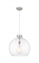  410-1PL-SN-G410-18CL - Newton Sphere - 1 Light - 18 inch - Satin Nickel - Cord hung - Pendant