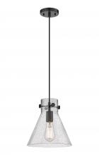  410-1PM-BK-G411-10SDY - Newton Cone - 1 Light - 10 inch - Matte Black - Cord hung - Pendant