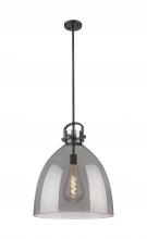  410-1SL-BK-G412-18SM - Newton Bell - 1 Light - 18 inch - Matte Black - Pendant