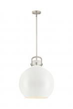  410-1SL-SN-M410-16W - Newton Sphere - 1 Light - 16 inch - Satin Nickel - Pendant