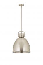  410-1SL-SN-M412-14SN - Newton Bell - 1 Light - 14 inch - Satin Nickel - Pendant