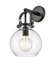  410-1W-BK-8CL - Newton Sphere - 1 Light - 8 inch - Matte Black - Sconce