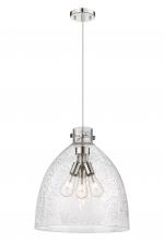  410-3PL-PN-G412-18SDY - Newton Bell - 3 Light - 18 inch - Polished Nickel - Cord hung - Pendant