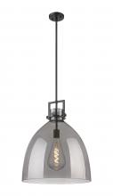  411-1SL-BK-G412-18SM - Newton Bell - 1 Light - 18 inch - Matte Black - Pendant