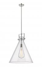  411-1SL-PN-G411-18CL - Newton Cone - 1 Light - 18 inch - Polished Nickel - Cord hung - Pendant