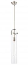  413-1SS-SN-G413-1S-4CL - Pilaster - 1 Light - 4 inch Glass - Satin Nickel - Pendant