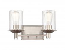  417-2W-SN-SDY-LED - Manhattan - 2 Light - 15 inch - Satin Nickel - Bath Vanity Light