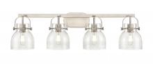  423-4W-SN-G412-6SDY - Pilaster II Bell - 4 Light - 37 inch - Satin Nickel - Bath Vanity Light