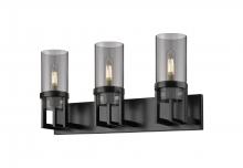  426-3W-BK-G426-8SM - Utopia - 3 Light - 5 inch - Matte Black - Bath Vanity Light