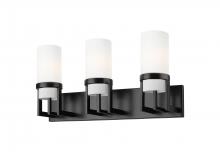  426-3W-BK-G426-8WH - Utopia - 3 Light - 5 inch - Matte Black - Bath Vanity Light